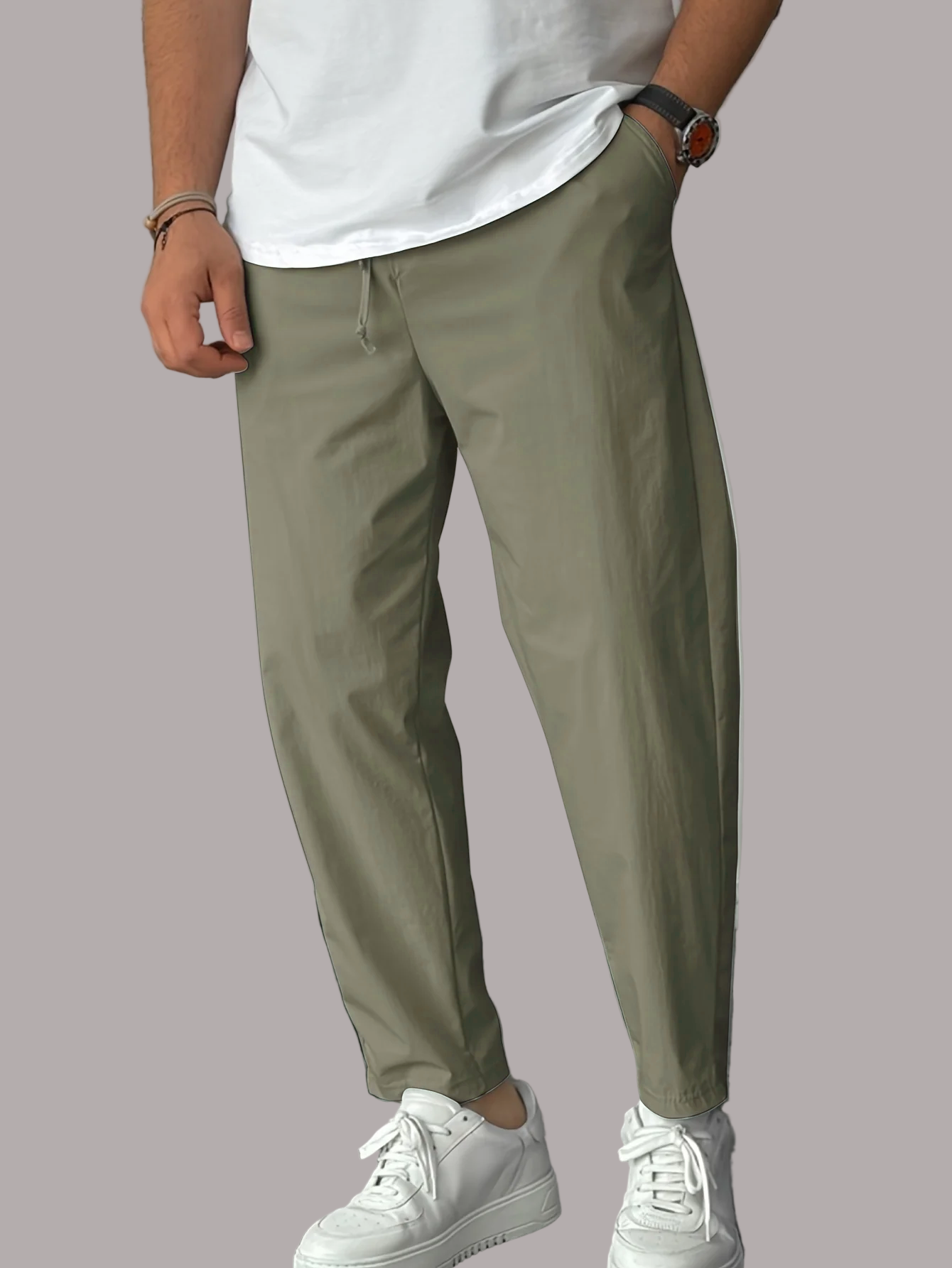 Dorin – Pantaloni Eleganți Conici cu Șnur