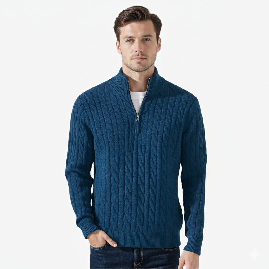 Robert - Pulover torsadat cu fermoar