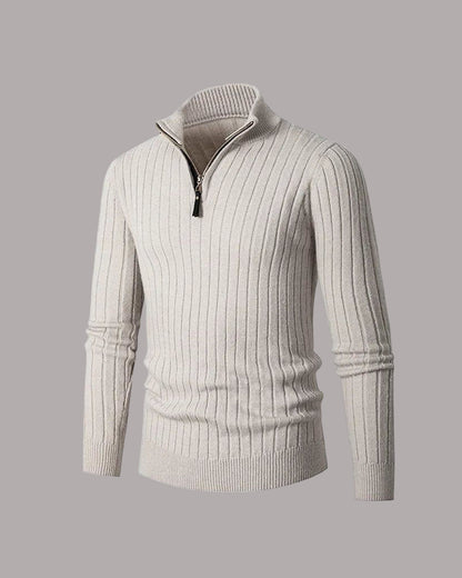 Radek - Pulover cu Guler Înalt și Fermuar Pe Jumătate