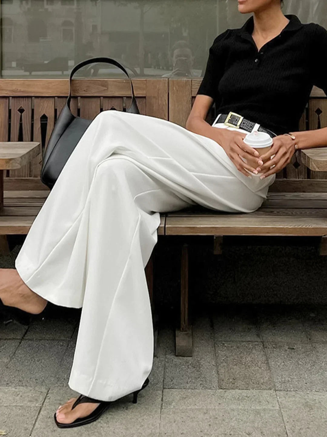 Corina - Pantaloni eleganți cu talie înaltă