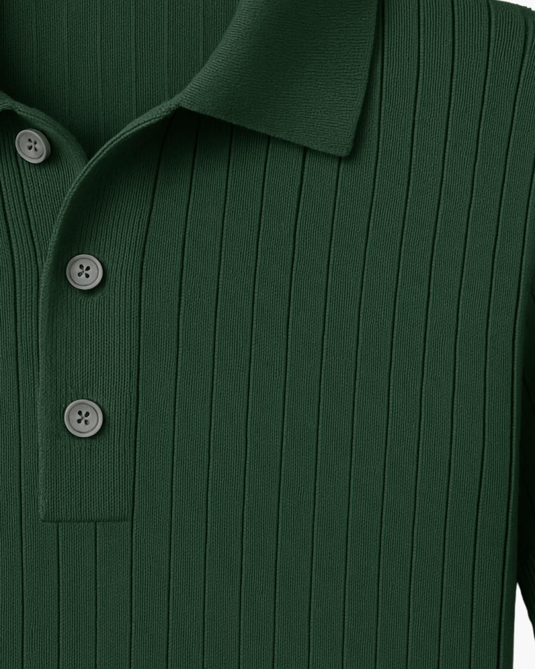 Mihai – Tricou Polo Tricotat cu Mâneci Scurte