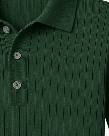 Mihai – Tricou Polo Tricotat cu Mâneci Scurte