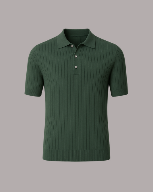 Mihai – Tricou Polo Tricotat cu Mâneci Scurte