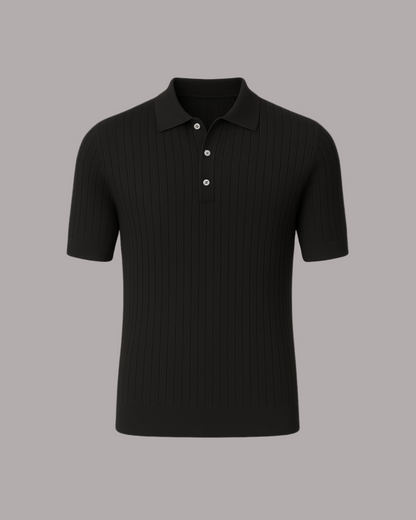 Mihai – Tricou Polo Tricotat cu Mâneci Scurte