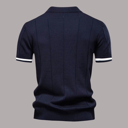 John - Tricou Casual Sport Cu Fermoar