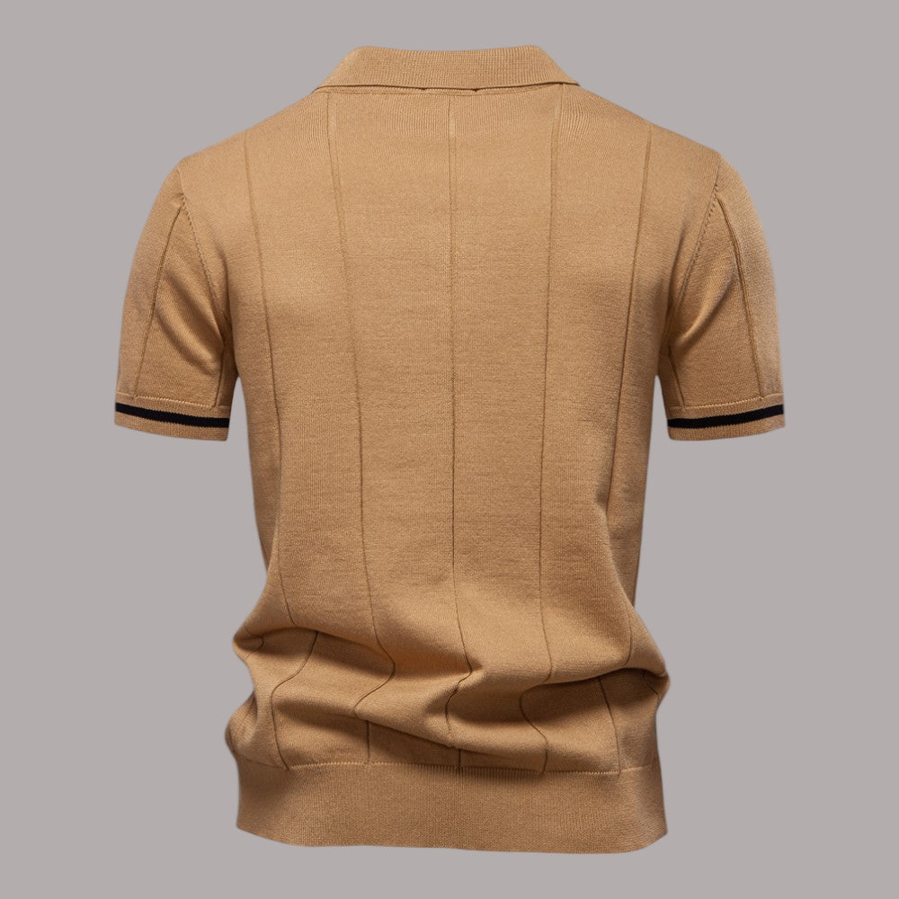 John - Tricou Casual Sport Cu Fermoar