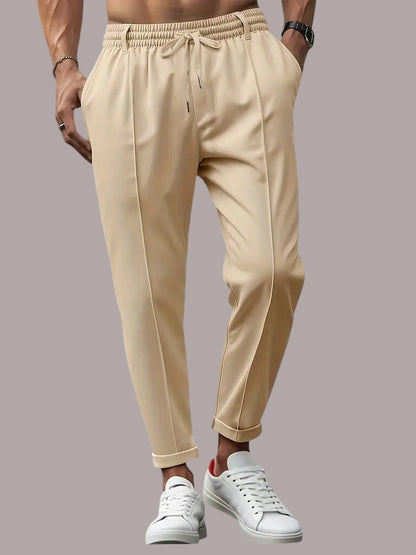 Florin – Pantaloni Subțiri Casual cu Talie Elastică