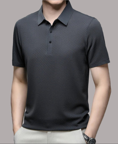 Peter - Tricou polo cu Mâneci Scurte și Material Elastic