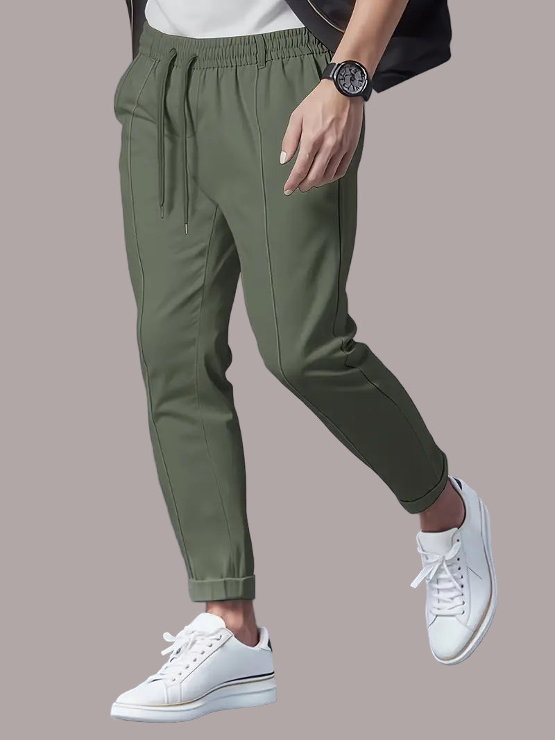 Florin – Pantaloni Subțiri Casual cu Talie Elastică