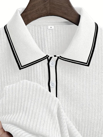 Valentin – Tricou Polo Elegant cu Mâneci Scurte
