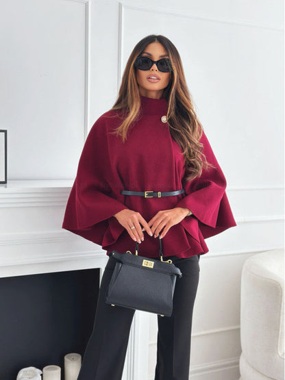 Roxana - Jachetă elegantă Poncho cu centură