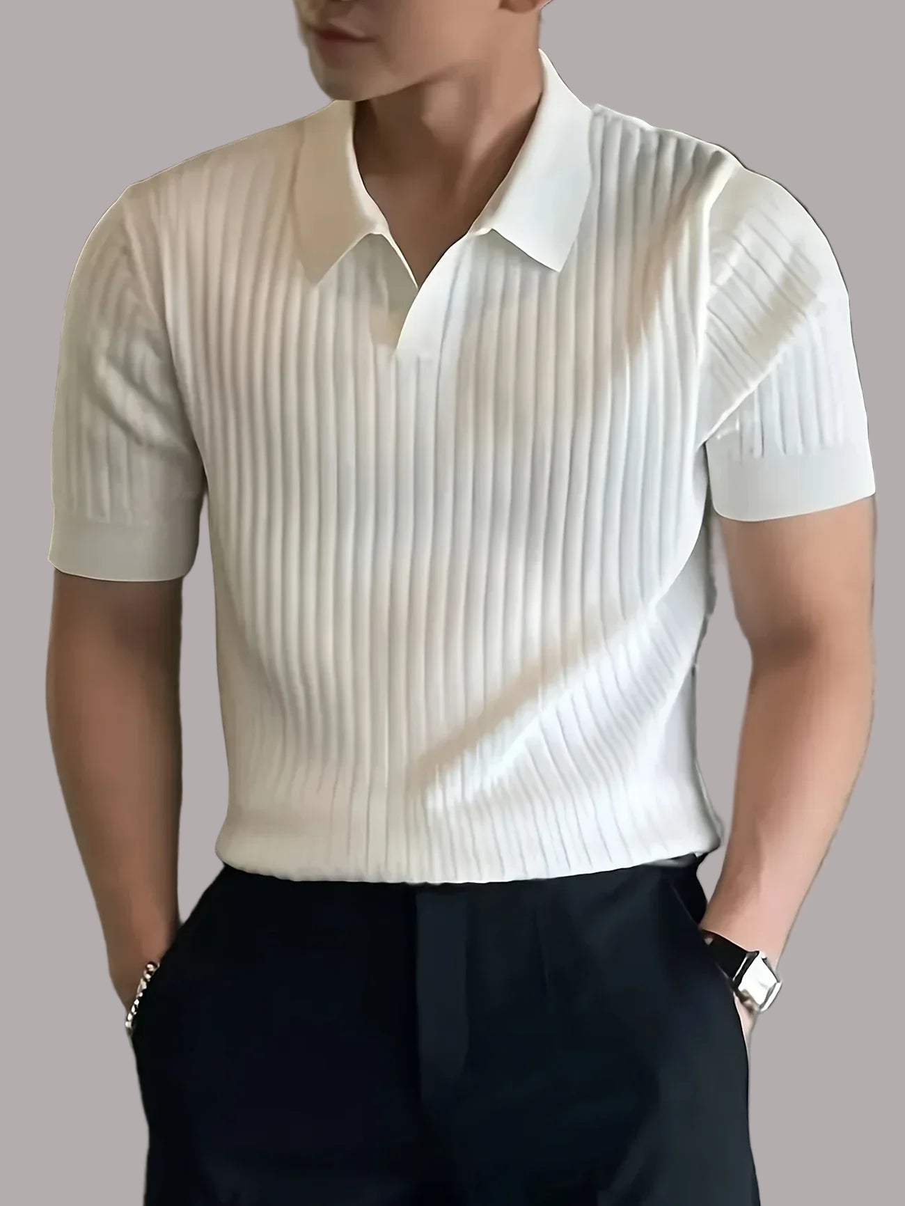 Avgust - Tricou Polo Casual Cu Mâneci Scurte