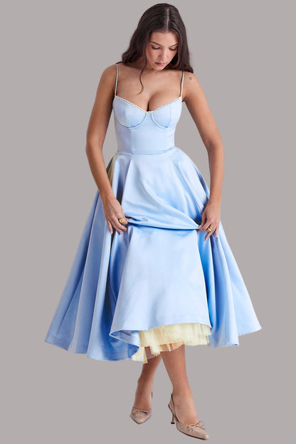 Tina - Rochie Midi Din Tul La Modă