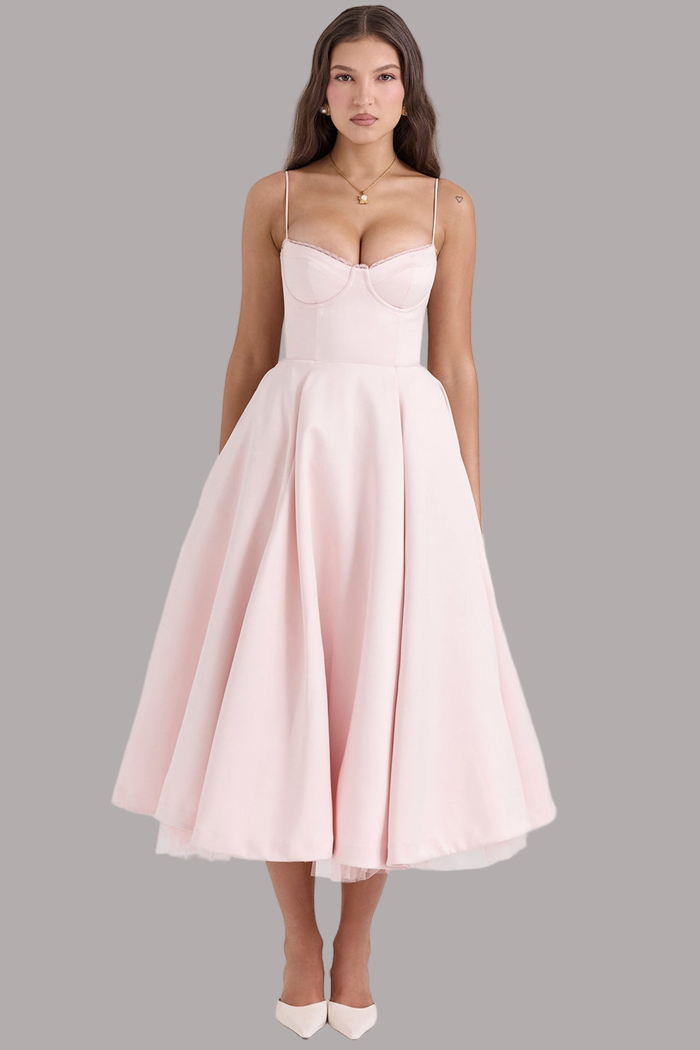 Tina - Rochie Midi Din Tul La Modă
