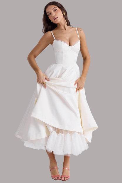Tina - Rochie Midi Din Tul La Modă