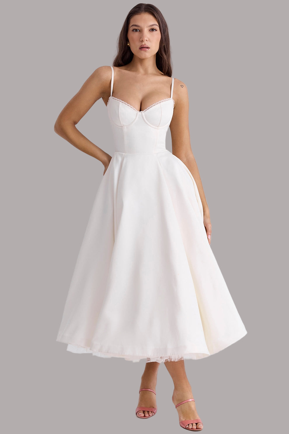 Tina - Rochie Midi Din Tul La Modă