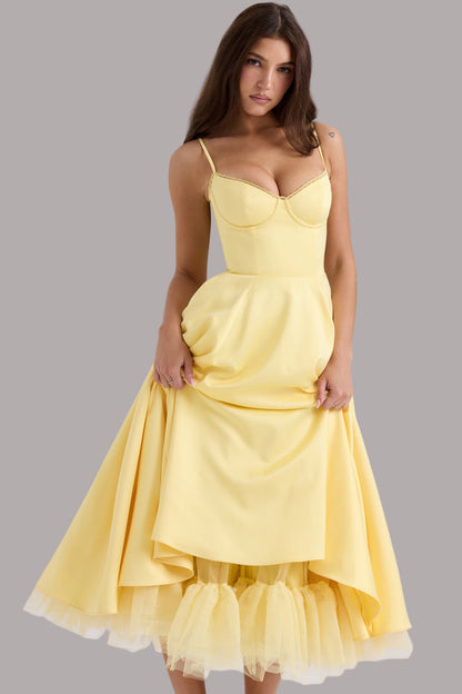 Tina - Rochie Midi Din Tul La Modă