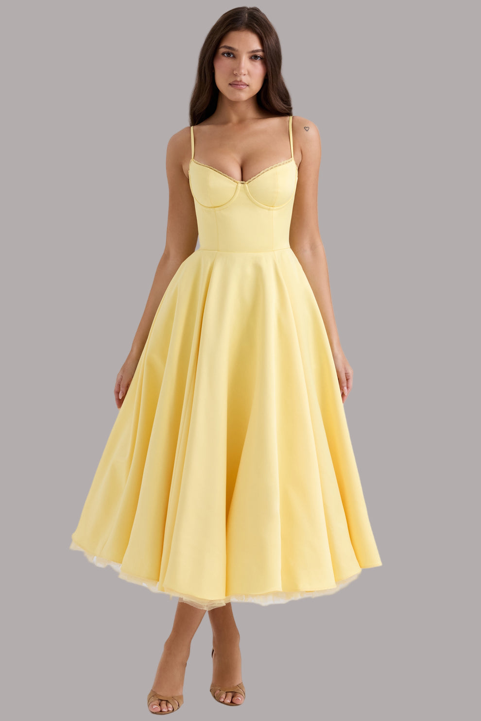Tina - Rochie Midi Din Tul La Modă