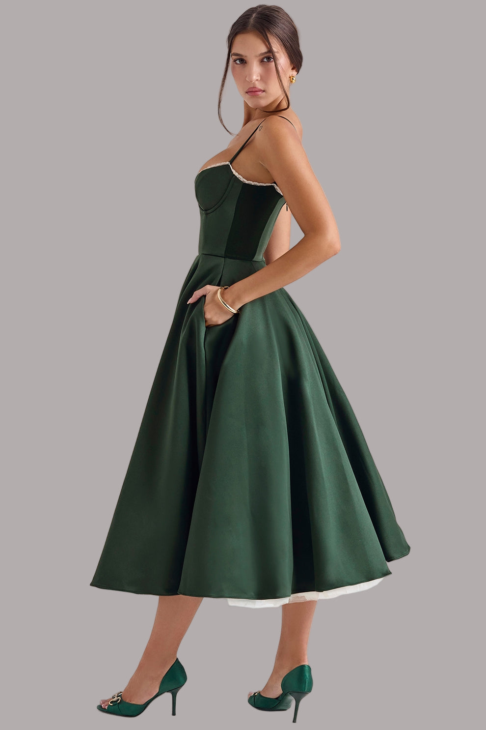 Tina - Rochie Midi Din Tul La Modă