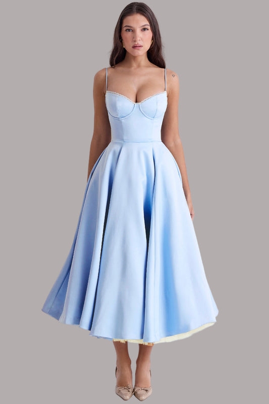 Tina - Rochie Midi Din Tul La Modă