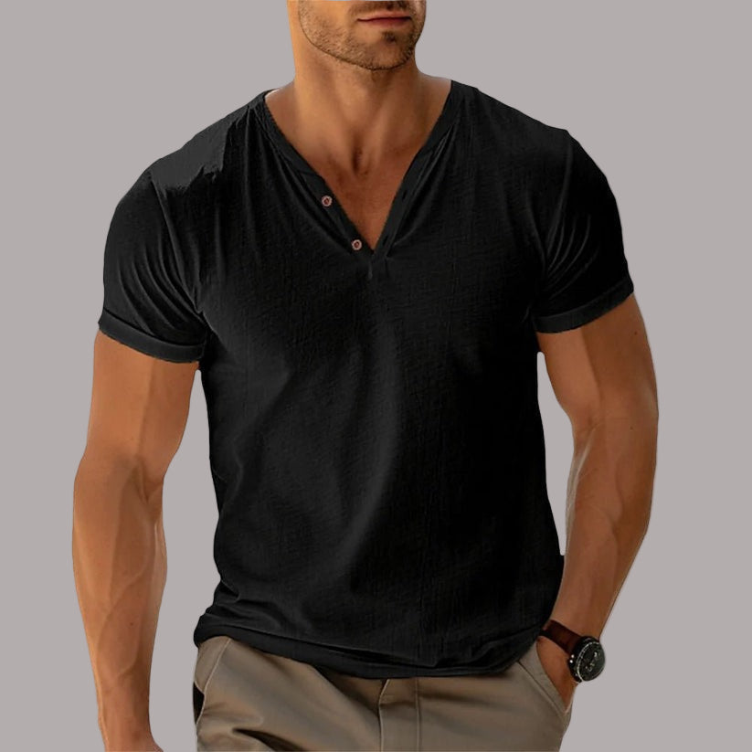 Ciprian – Tricou Tricotat cu Nasturi