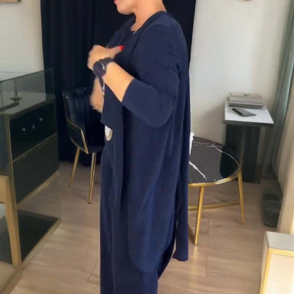 Gabi | Set 3 piese cu cardigan lung – confort, eleganță și stil versatil